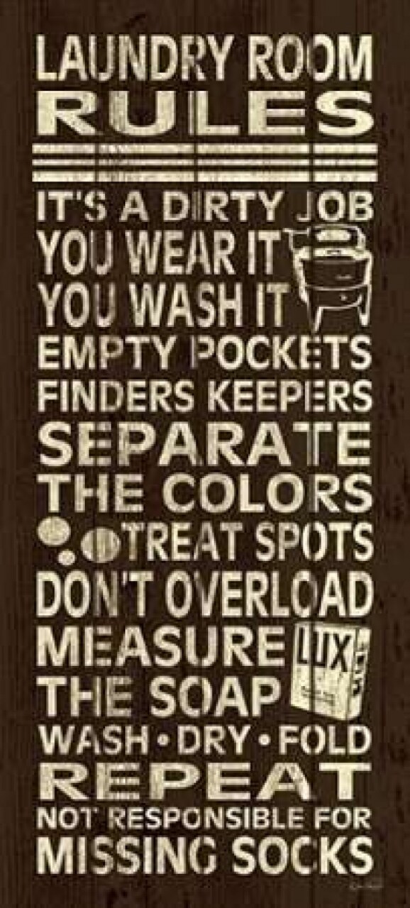 Laundry Room Rules II Poster Print by N. Harbick - Item # VARPDXHRB309